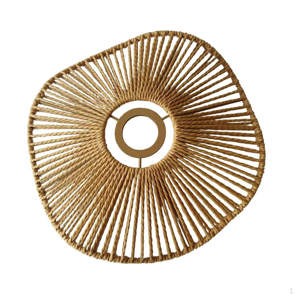 Hand-woven Lampshade, Woven Paper Rope Rustic Cover for Floor Or Table Lamp, Accessory