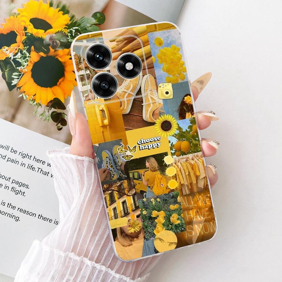 Etui na Honor X5C Plus Pokrowiec Przezroczysty Luksusowy Uroczy Kot Moda Motyl Fajny Malowany Obudowa Na Honor X5cPlus