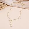 Vintage Goldfarbenes Herz Langes Halskettchen für Damen Exquisite Quasten Y-förmige Halskette Luxuriöser Schmuck für Hochzeiten Geschenke Accessoires
