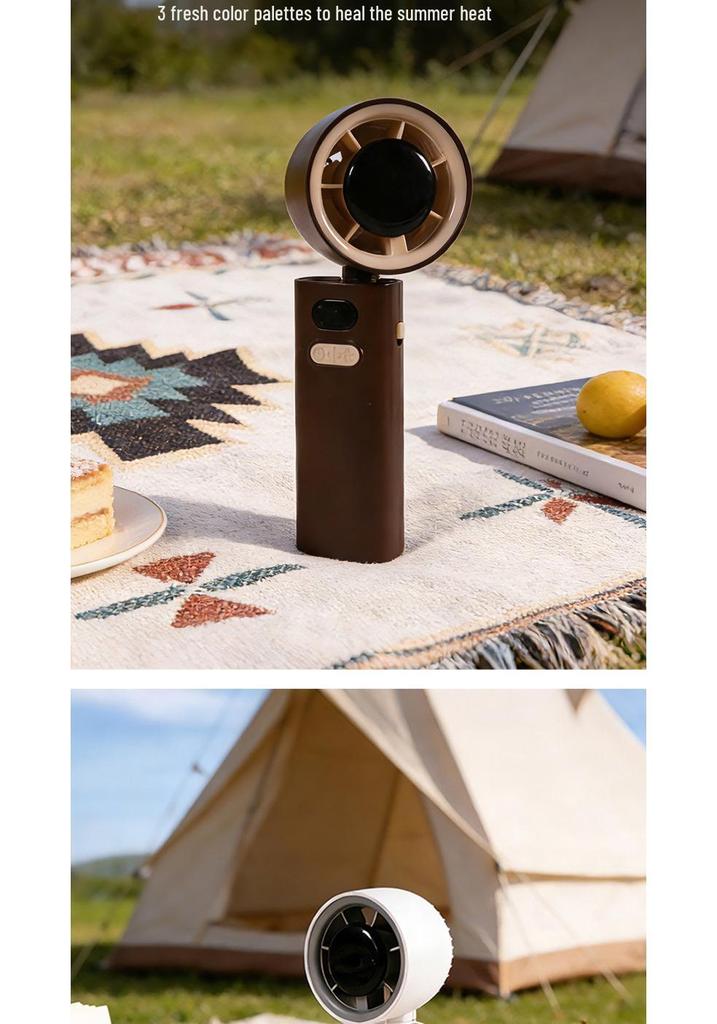 Portable Handheld Mini Fan: USB Rechargeable, Foldable, High-Speed Turbine for Office and Outdoor Use