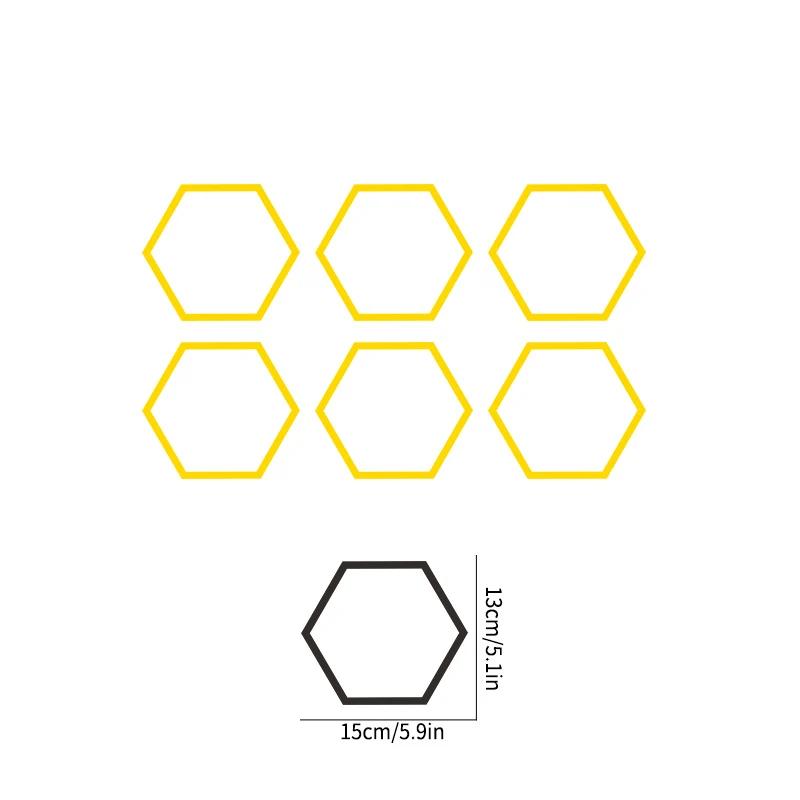 6PCS Honeycomb Car Stickers DIY Sport Auto Side Door Personalized Decoration Automobile Body Vinyl Decals Open Style Styling