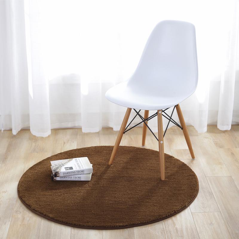 Modern Style Carpets for Living Room Solid Color Bedroom Decor Round Carpet Thicken Plush Bedside Floor Mat Home Fluffy Soft Rug