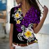 2025 Summer New Fashion Women's Flower Printed Short Sleeve V-neck Casual Button-down Shirt Top