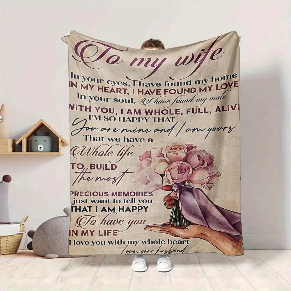 1pc Love Envelope for Wife Blanket, Lightweight Flannel Throw For Sofa, Bed, Travel, Camping, Livingroom, Office, Couch, Chair