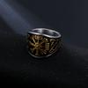 Ring personalized domineering Viking warrior men's ring Odin rune warrior men's ring