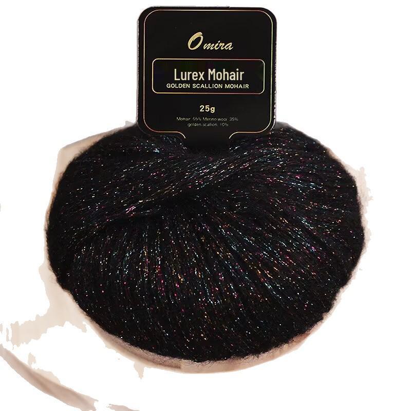 High-Glitter Mohair Wool Spray Yarn - 25g Ball for Hand Knitting & Crochet