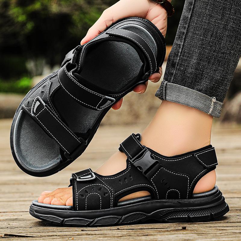 Fashion 2025 New Men's Sandals Breathable Outdoor Sport Sandals Comfortable Beach Flats Lightweight Quick-Dry Hiking Shoes for Men