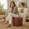 PU Leather Unstuffed Storage Leg Bench Need to Fill Clothes Large Capacity Storage Pouf Minimalist Nordic Ottoman Seat