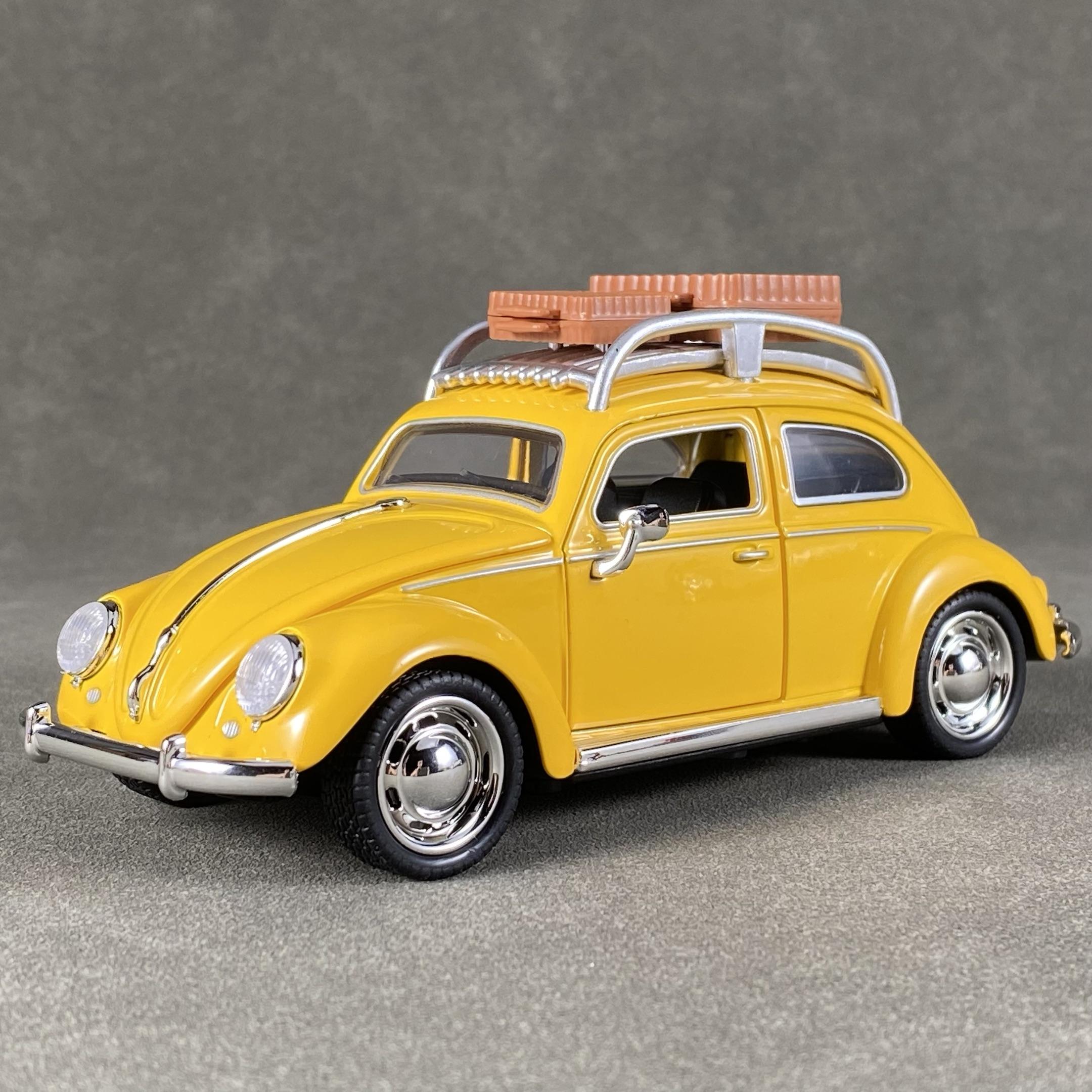 1:32 Volkswagen Käfer Reiseversion Kompakter Limousinen-Legierungs-Druckgussmodellauto Mit Ton und Licht Rückzieh-Miniaturfahrzeuge Geschenk