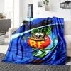 Rat Fink Wave Flannel Blanket Super Soft Warm Cozy Blanket For Sofa Bed Office Travel Allseason Home Decor Gift