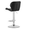 WEST stool - black eco-leather / chrome base x 2