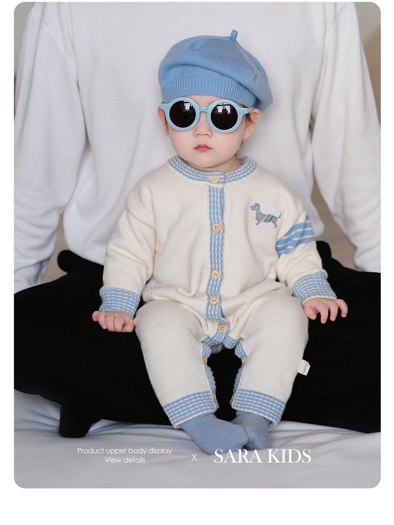 Newborn Knitted Sweater Onesie for Boys & Girls - 2025 Autumn Collection