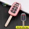 For Honda Accord   Civic     4Buttons Soft Tpu Car Key Cover Case Shell Fob Remote Accessories
