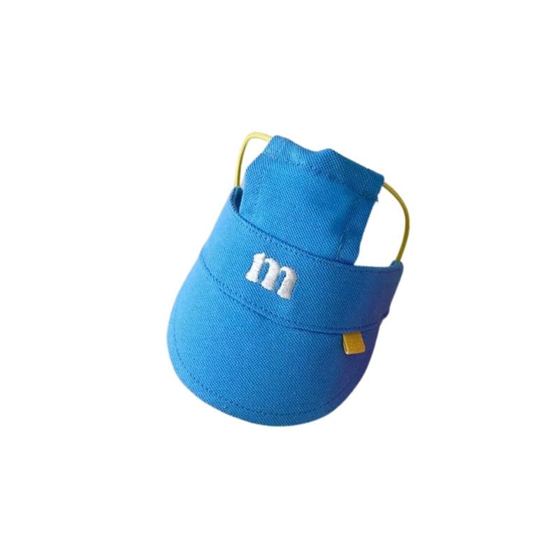 Embroidery Pet Sun Hat For Dog Cats With Adjustable Belt Breathable Headwear Sunproof Hat Pet Fashion Accessory