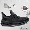 Men's Safety Shoes Steel Toe Men's Sneakers Anti-smash Anti-puncture Work Shoes Working Footwears Slip-Resistant Breatheable