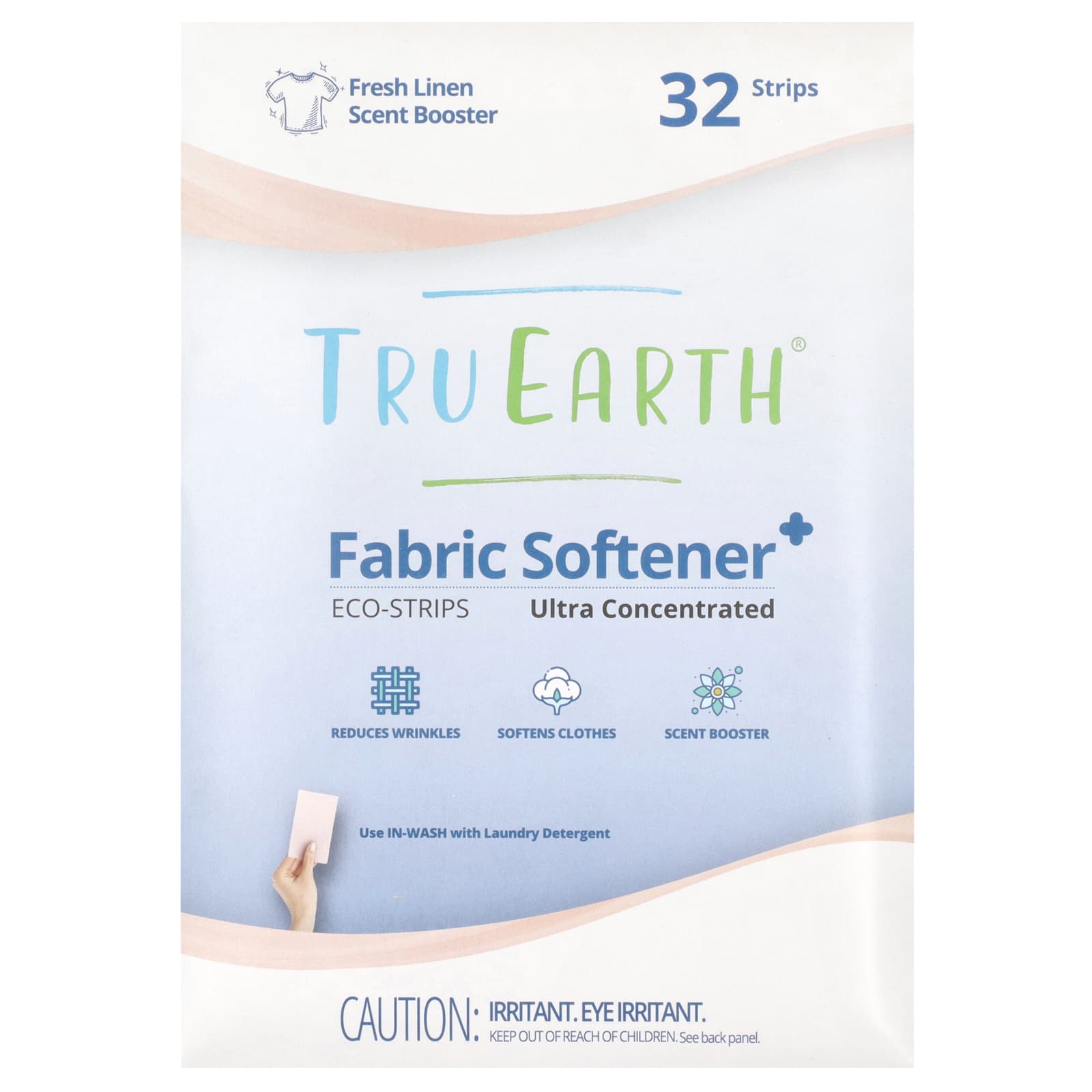 

Fabric Softener, Eco-friendly Strips, Highly Concentrated, Fresh Linen, 32 Strips