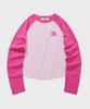 FALLETT Flower Logo Raglan Long Sleeve Pink