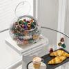 Transparent Spherical Coffee Capsules Storage Box Large Desktop Open With Capacity Decoration Lid Jar Organizer Candy Snack D5p0