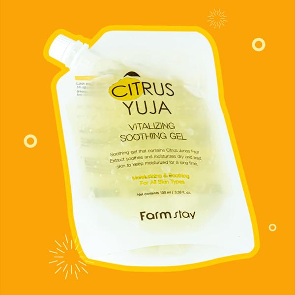 FARM STAY Citrus Yuja Vitaalizing Soothing Gel 100ml  (3 Options)