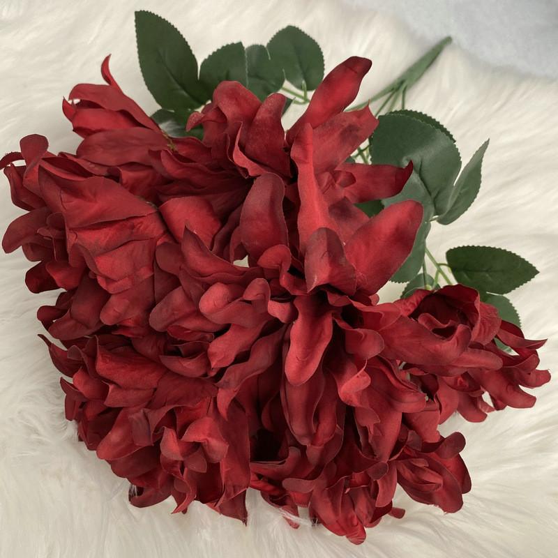 Durable Dahlia Wedding Flowers Artificial Bouquets For Aisle Decoration Gift