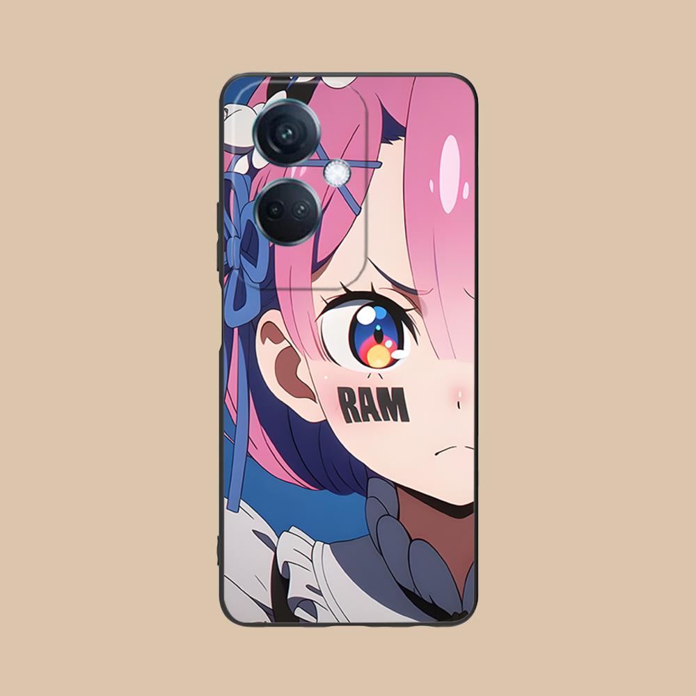 ReZero Ram Waifu Handyhülle für OPPO Find X9 X8 X7 X6 X5 X3 X2 Plus s Pro Ultra Lite Bunter Druck Schutzhülle Hülle Luxus