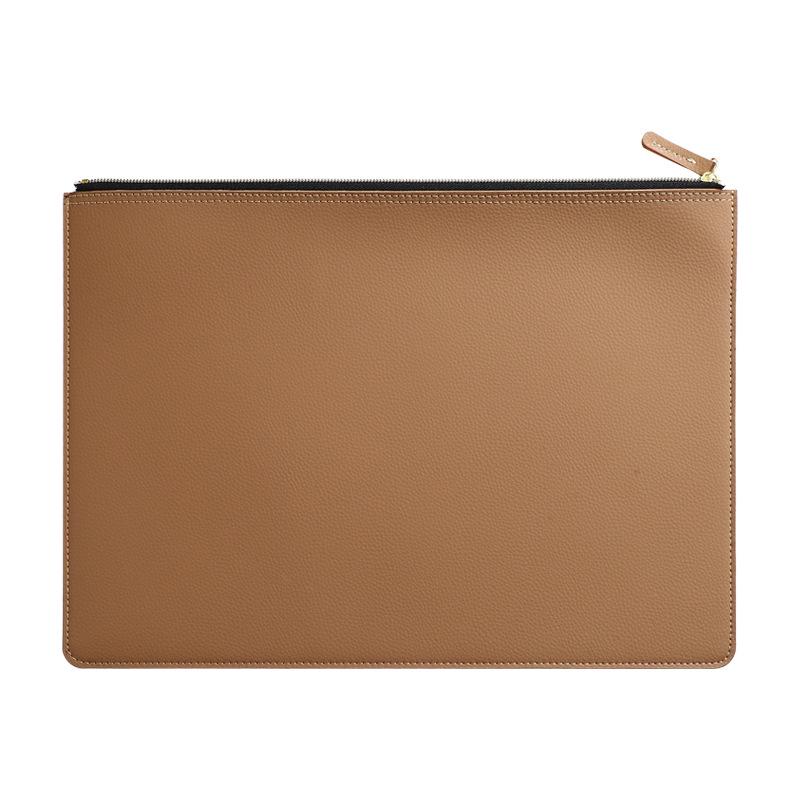 A4 Waterproof Leather Briefcase & Document Folder with PU Zipper