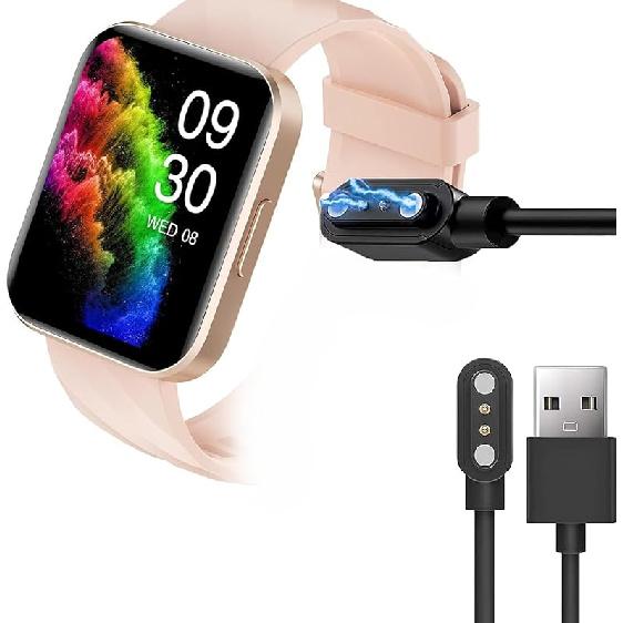 Lamshaw Compatible with RUIMEN Smart Watch Charger, Magnetic USB Charging Cable Replacement Charger Cable Compatible with RUIMEN D1 1.85  Smart Watch