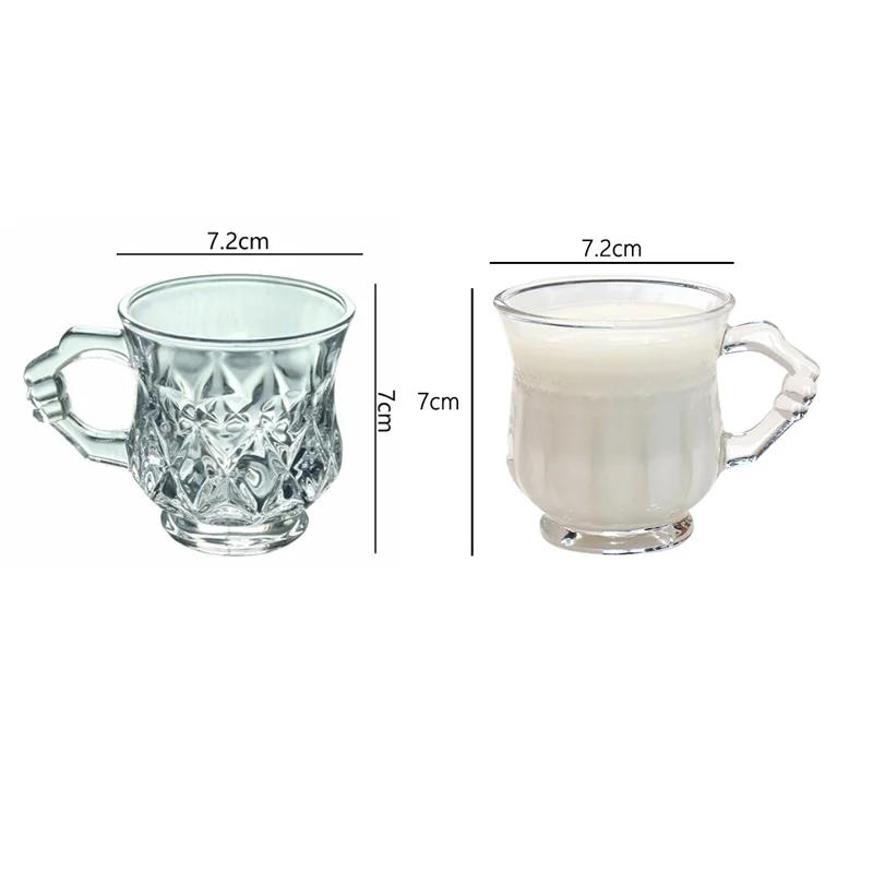 135ml/140ml Elegant Espresso Cup English Afternoon Tea Cup Heat-resistant Water Cup Creative Transparent Coffee Mug Drinkware