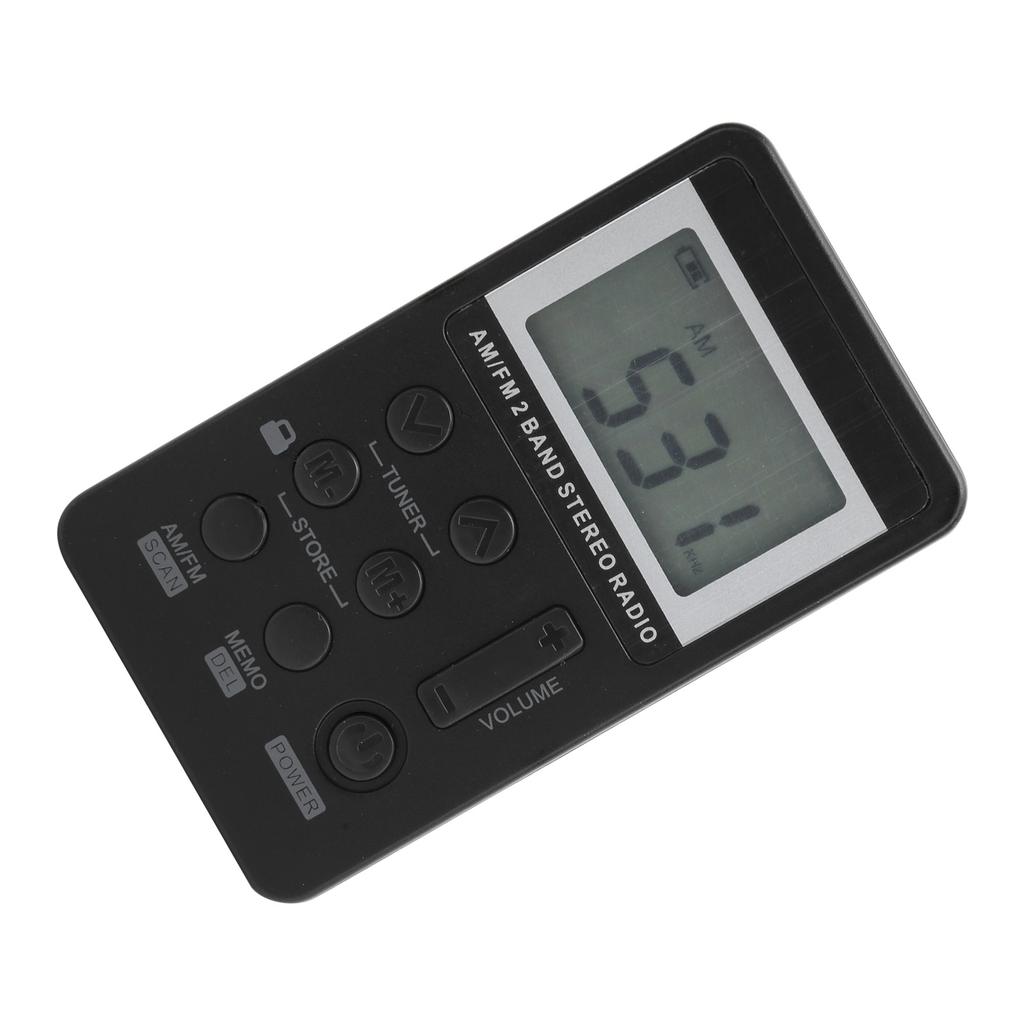 QQT103 Professional Radio Portable FMCelsiusAM Stereo Receiver LCD Display with Earphone