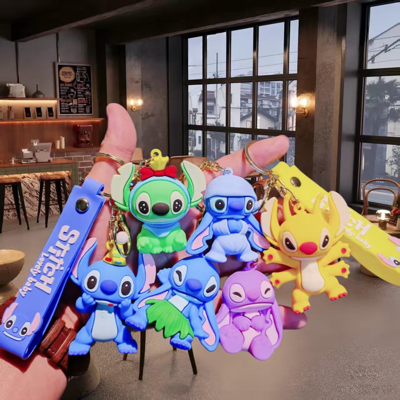 Cute Cartoon Stitch Keychain & Backpack Pendant: Exquisite Bag Charm & Small Gift