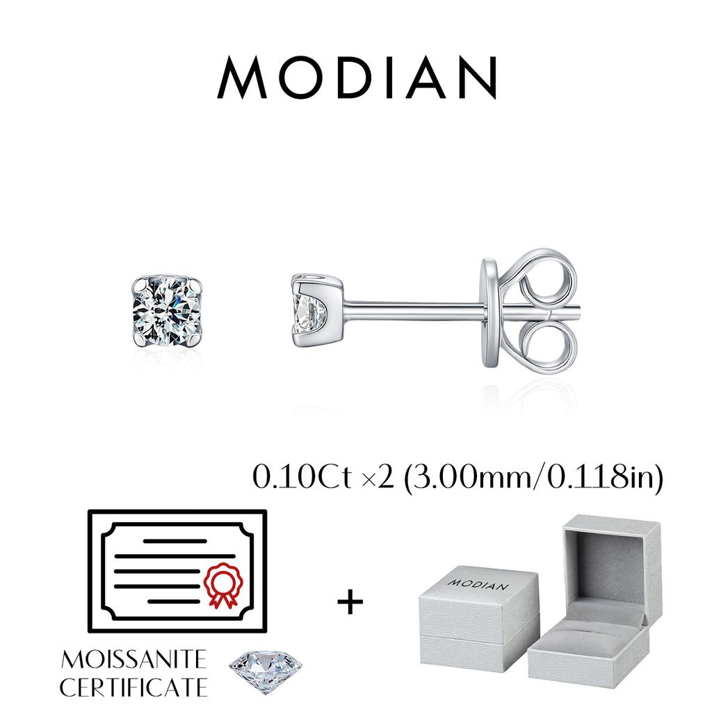 3MM-5MM Size D Color Moissanite 925 Sterling Silver Classic Simple Round Stud Earrings For Women Fine Stackable Jewelry