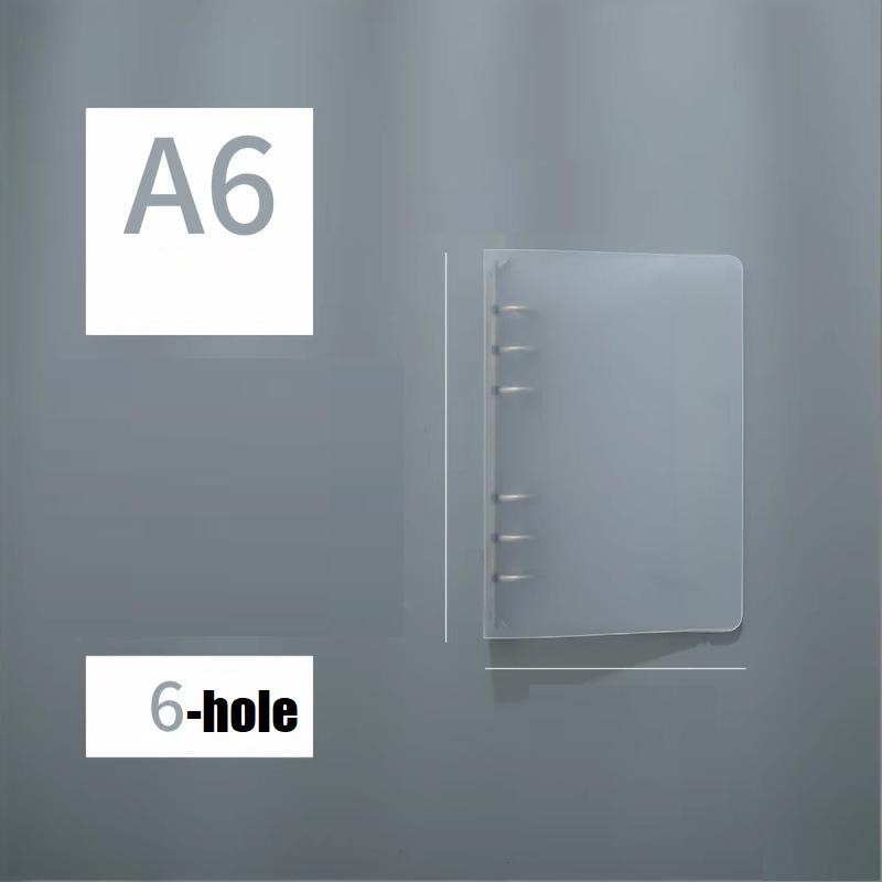 

A6 A5 Six-hole B5 Nine-hole Notebook Loose Leaf Ring Binder Folder Transparent Twill Pp Binder Cover WJJ01
