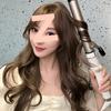 Koreanischer Style 32MM Lockenstab für langanhaltende große Locken mit negativen Ionen, Haarschonender Salon Wellen-Lockenstab