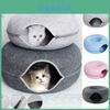 Morbida e Accogliente Tana per Gatti in Feltro Tunnel Circolare Ideale per Tutte le Stagioni Varie Opzioni di Colore