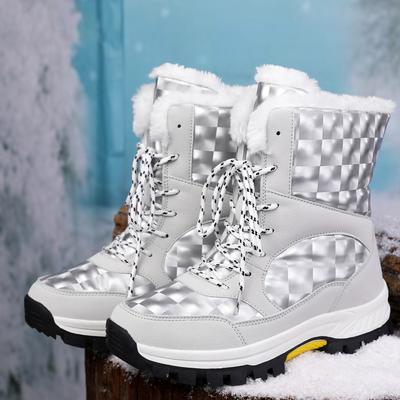 Schneestiefel, Plüsch, warme Stiefeletten für Damen, Winterschuhe, wasserdichte Stiefel
