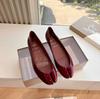 Fashion Sheepskin Version ~ French Red Leather Toe Shoes Female Spring New Soft Sole Mary Jane Single Shoe Ballet Flat Shoes
