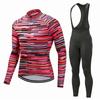Mens Long Sleeve Cycling Jersey Shorts Set Mountain Bike Riding In