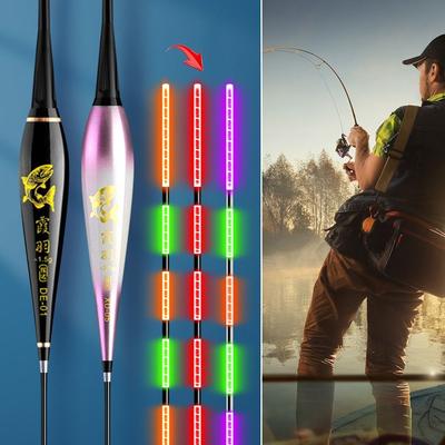 2PCS Buoy Strike Electronic Fishing Float Slip Drift Tube Bobbers Light Float Long Tail