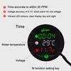 5 In 1 9V-24V Motorcycle Electronic Clock Water Thermometer Voltmeter IP67 Waterproof Dust-proof LED Digital Time Clock Display