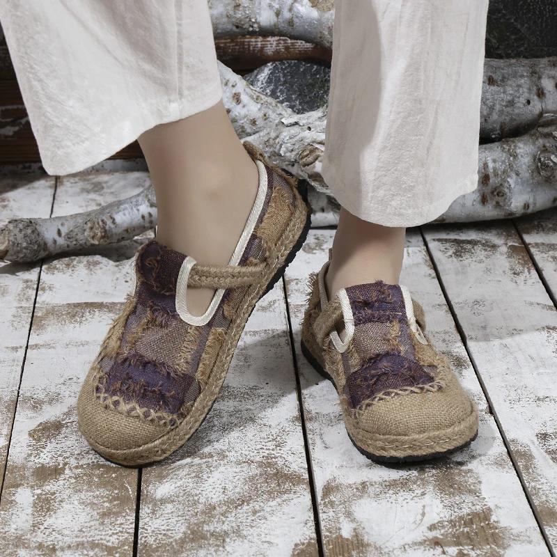 

Fashion Casual Woman Shoe Female Footwear Shallow Mouth Soft Slip-on All-Match Dress Breathable Slip on Retro Fisherman Flat Fabric 35 хаки