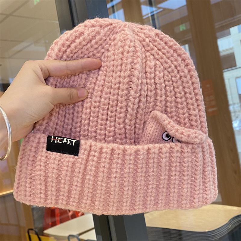 

Hat Women s Autumn and Winter New Thickened Warm Woolen Hat Fashionable Versatile Knitted Hat Pullover Headband Cold Hat for Men M（56-58cm）