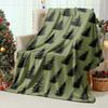 Christmas Throw Blanket Red and Black Buffalo Plaid Deer Design Fuzzy Blanket Cozy Soft Warm Flannel Xmas Blankets for Couch
