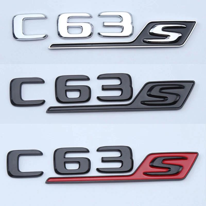 FUP1 3D ABS Black Chrome Car Trunk Letters Emblem Badge Sticker Fit For C63S AMG W205 W204 2019-2022 Non-OEM Auto Accessories