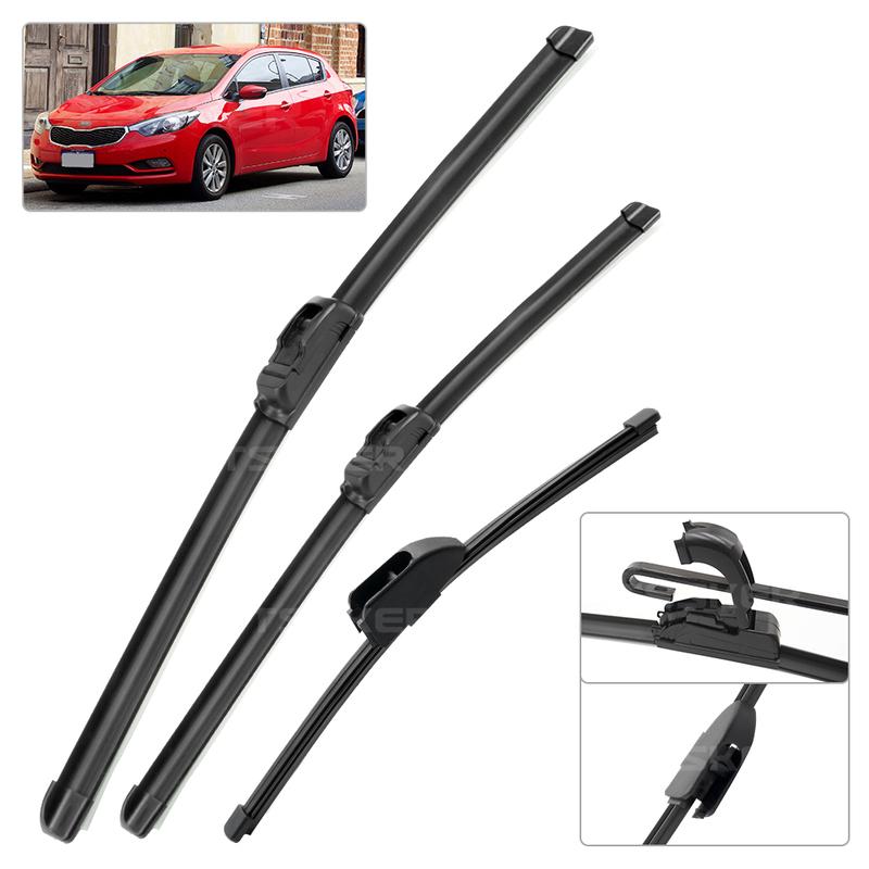 Für Kia Cerato YD 2012-2017 2013 2014 2015 2016 Scheibenwischer Vorne & Hinten Wischerblätter Windschutzscheibe Windschutzscheibe Fensterwischer 26"+14"+13"""