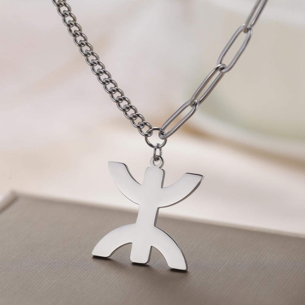 LIKGREAT Afrika Amazigh Buchstabe Halskette Für Frauen Yaz Berber Symbol Kabylischer Stil Ethnisch Berber Schmuck Spirituelles Geschenk