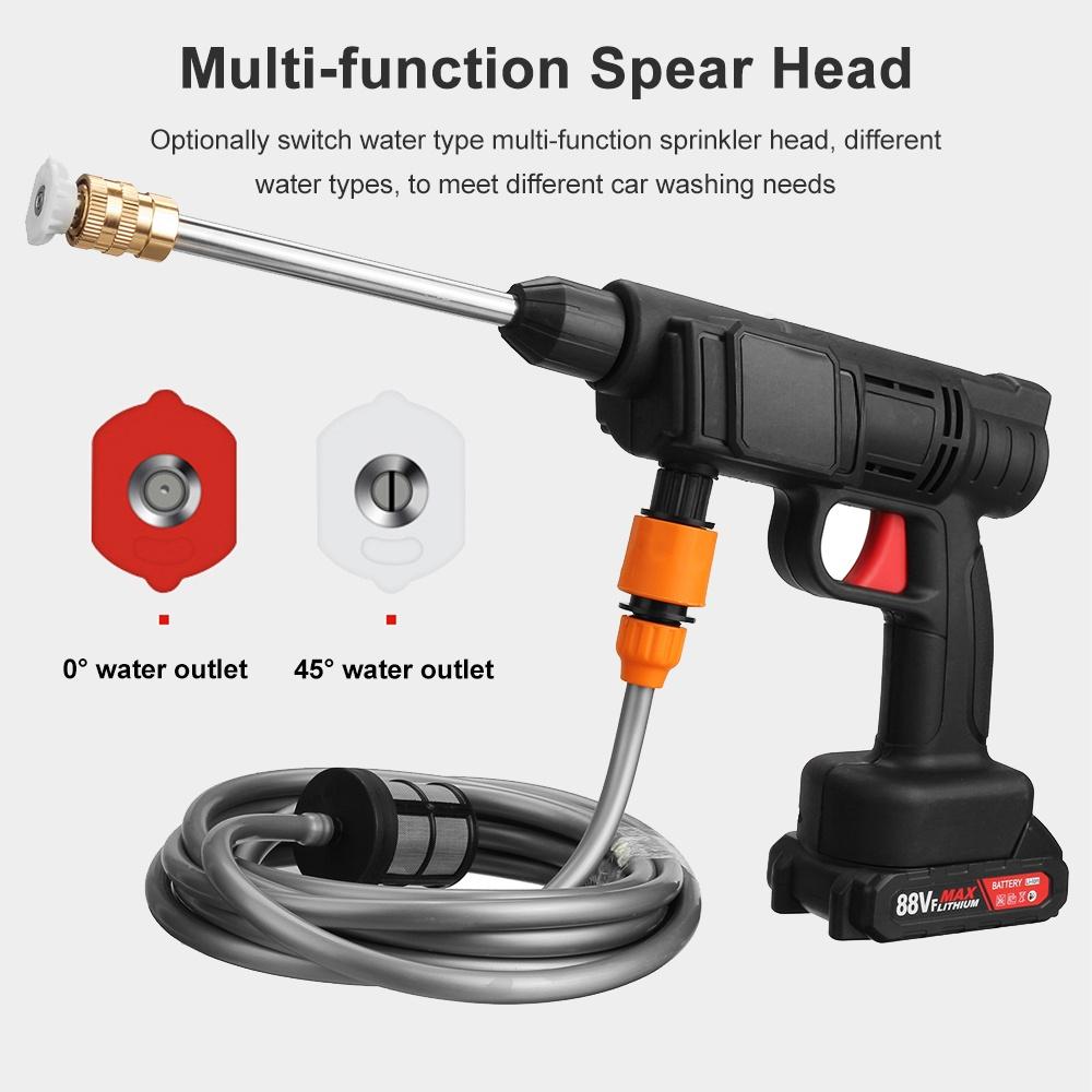 1500W 50Bar High Pressure Car Washer Foam Machine Rechargeable Car Wash Guns for 18V Battery Cordless Electric Water Guns