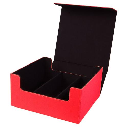 Hogodus Magnetic Loader Storage Case, 35pt, Holds up to 90 Decks, PU Leather Storage Box, Large Capacity Storage, Protects MTG, Duel Masters, Yu-Gi-Oh