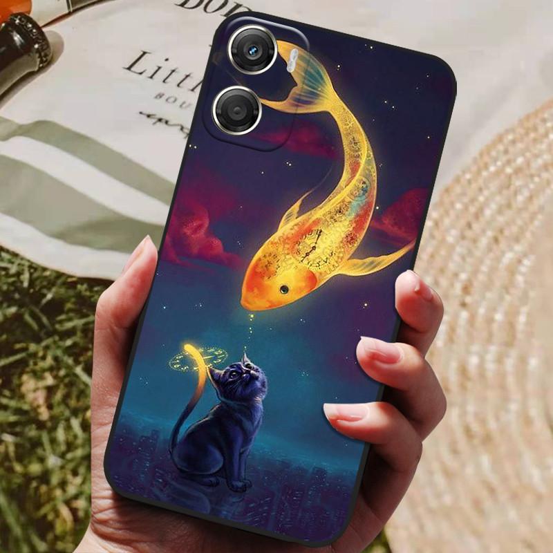 Custodia per Telefono Per Moto G06 Power 4G Cover Posteriore Guscio Antiurto Nero Silicone Morbida Cover Coque Per Motorola Moto G06 Custodie Fundas