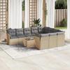 VidaXL Garden Lounge Set 11 Pcs with Beige Cushions Wicker 3218229
