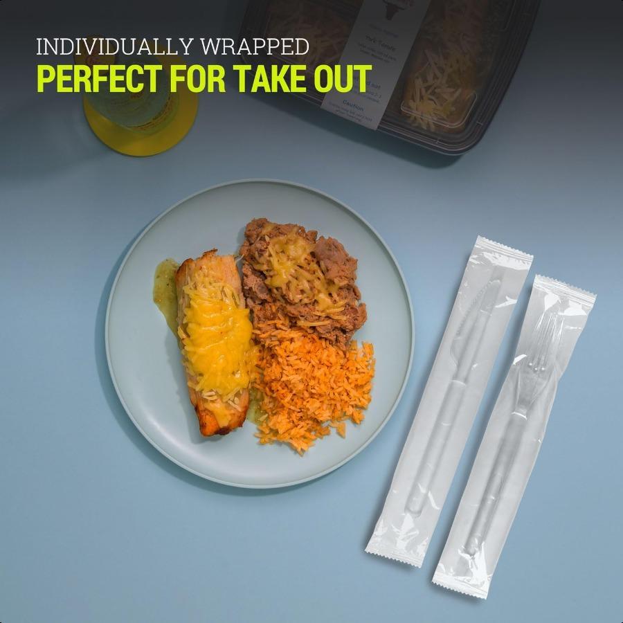 

3X Heavy Duty Plastic Clear Knives Disposable Individually Wrapped Sturdy Like Silverware 100 Pack Plastic Steak Knives Bulk Pa United States